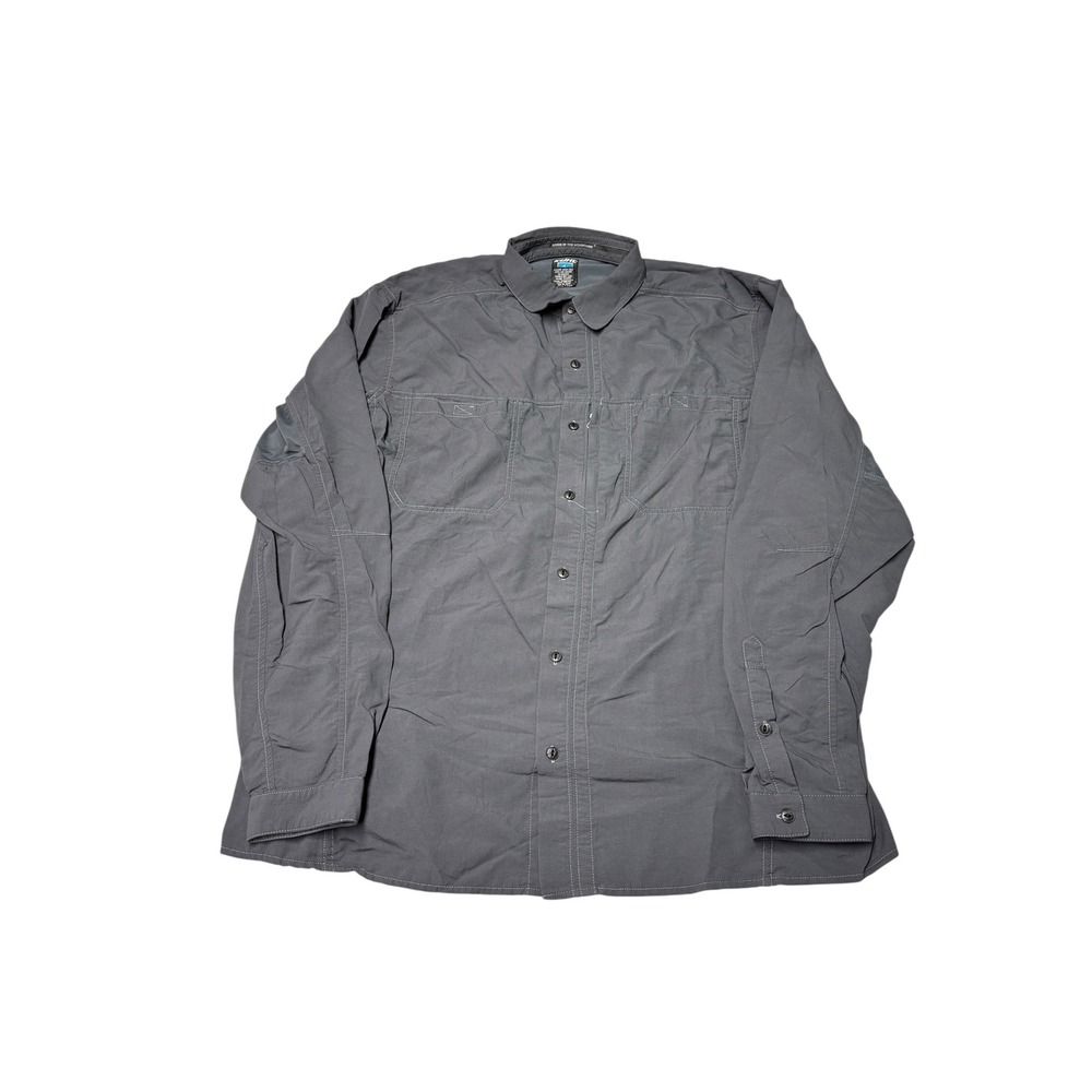 Kuhl Mens XL Charcoal Gray Long Sleeve Button Up Hiking Shirt RN 108846